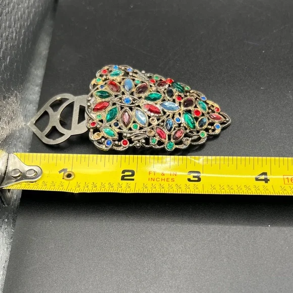Antique Rhinestone Dress Clip - Picture 2 of 6